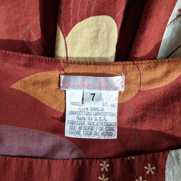 🇺🇸 Lux Anthropologie 100% Cotton Leaf Print Skirt Made In USA - Picture 8 of 8